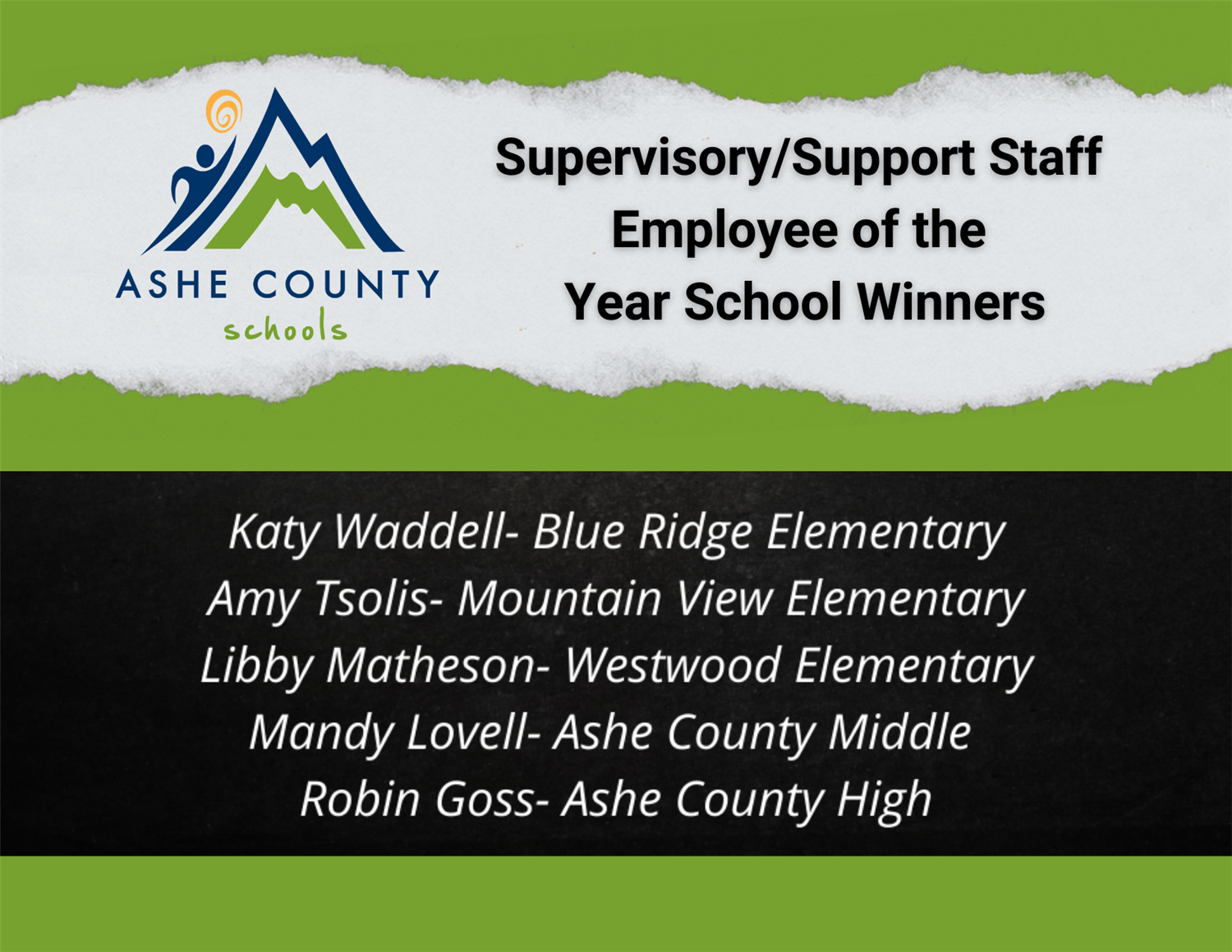 Supervisory/Support Staff Employee of the Year Winners
